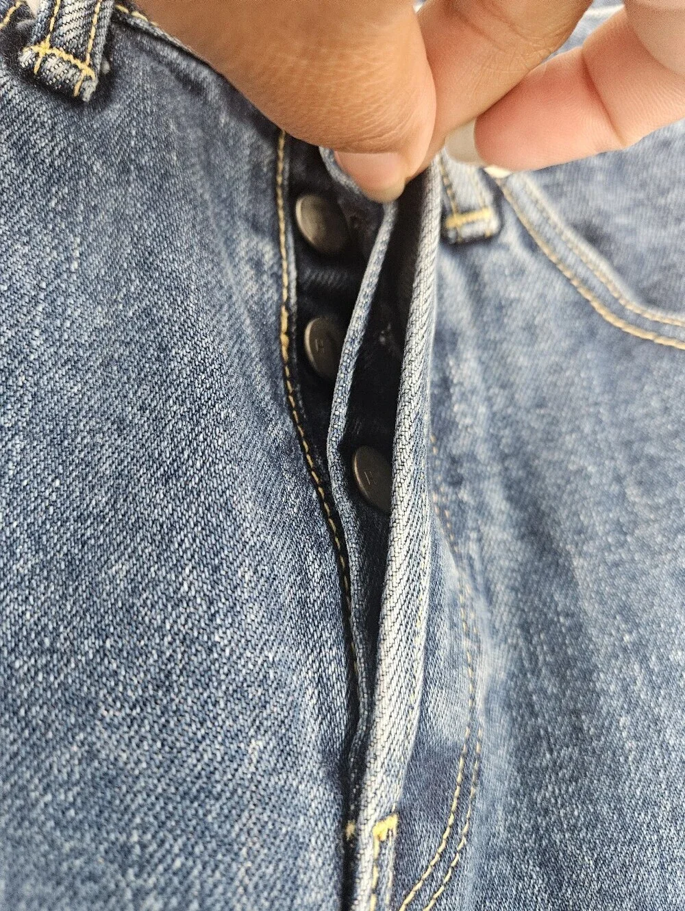Hatski Dark Wash Japanese Selvedge Denim Cotton Straight Leg Jeans